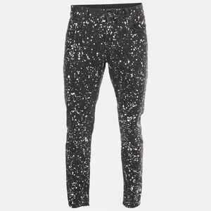Off-White Black Paint Splattered Denim Skinny Jeans L/waist 36"